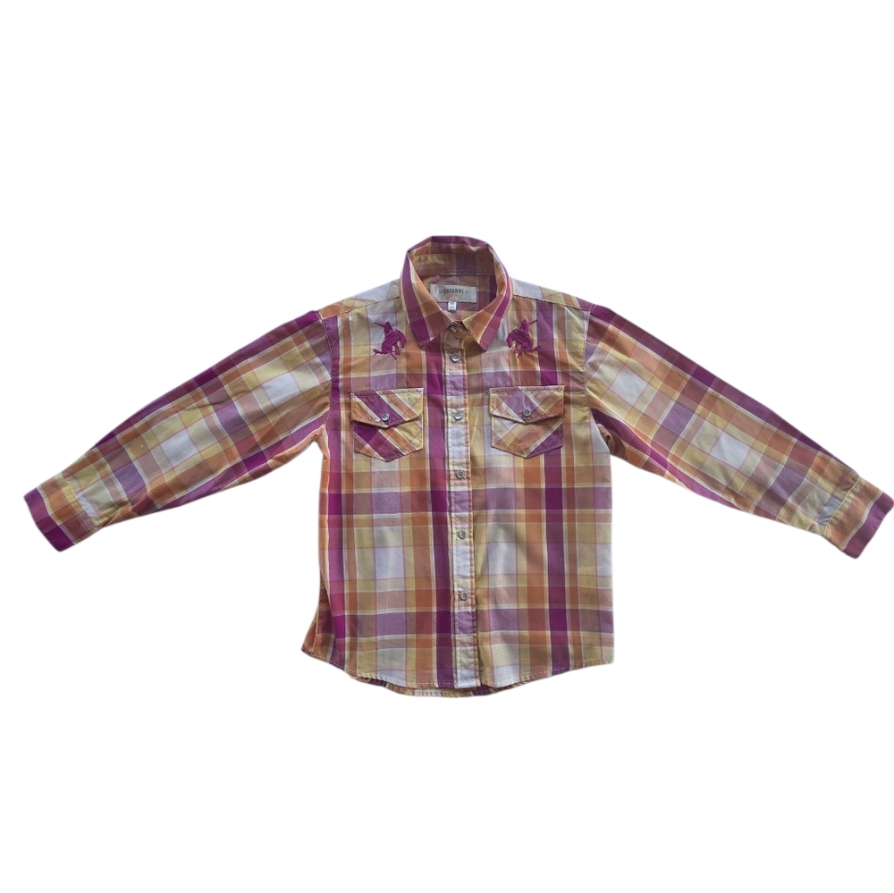Plaid Button-Up Shirt